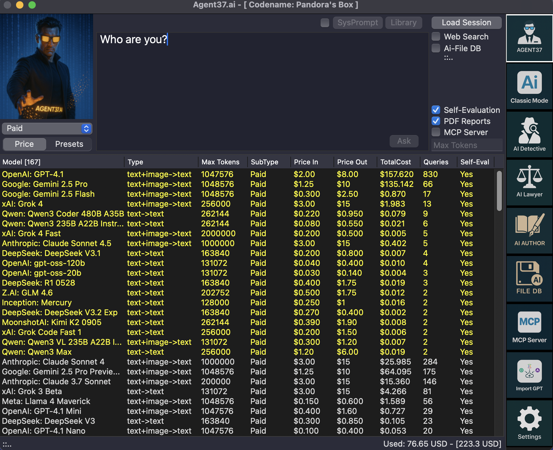 Agent37.ai Main Interface Screenshot
